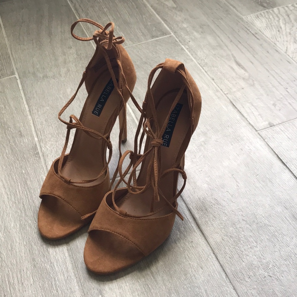 Tie up nude heels- never worn!